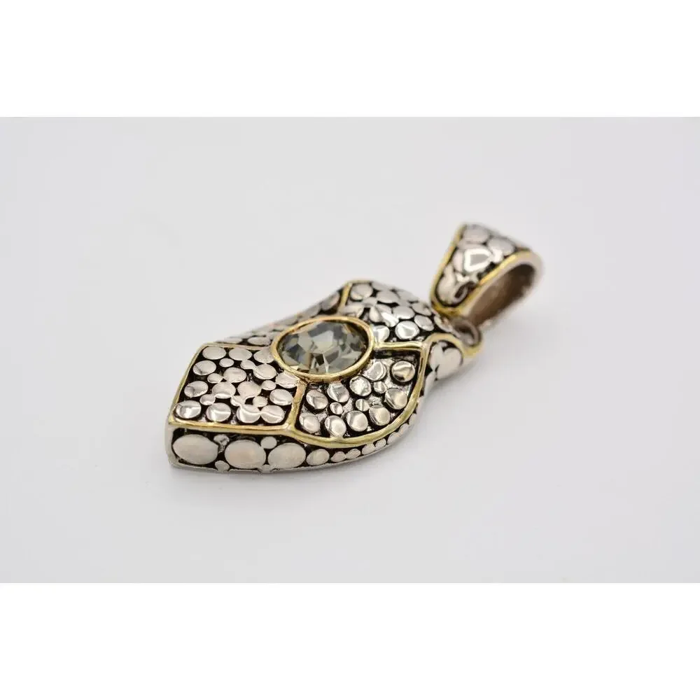 Vintage Snake Pendant Cobra Reptile Gunmetal Rhinestone Crystal Silver BinAT